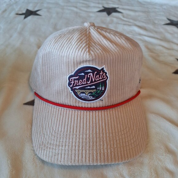 Fred Nats Corduroy Baseball Hat Fredericksburg Nationals Bold Rock Snapback - Picture 1 of 8